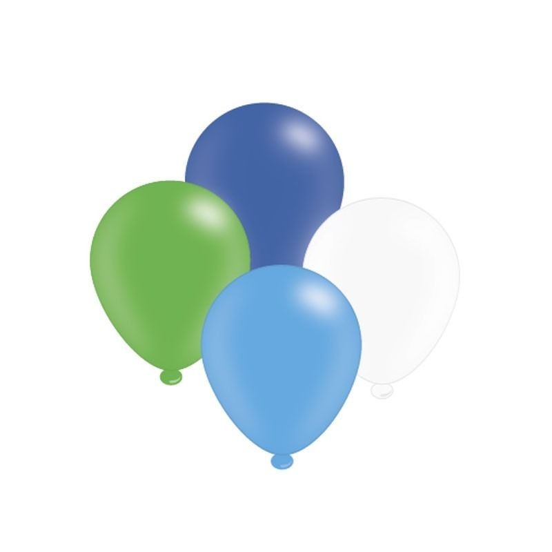 Blue Mix Latex Balloons (6 packs)