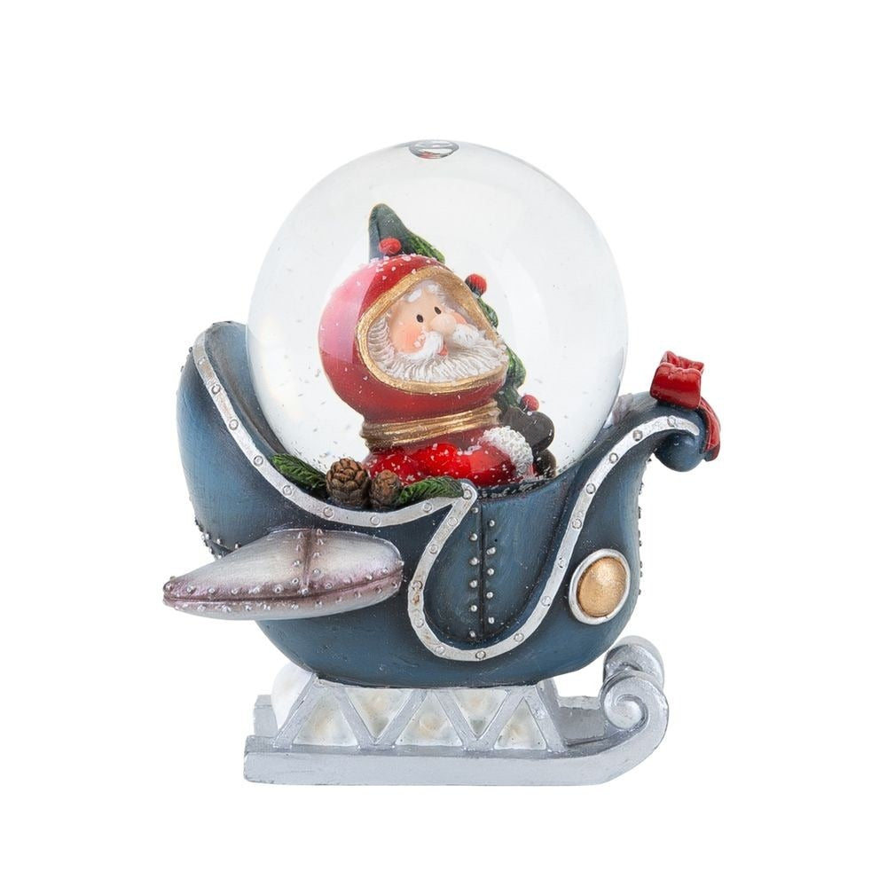 Santa in His Sleigh Snow Globe