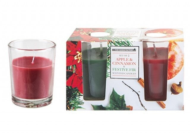Christmas Glass Votive Scented Candles
