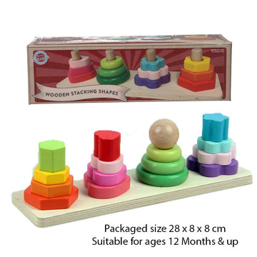 Wooden Stacking Shape Tower