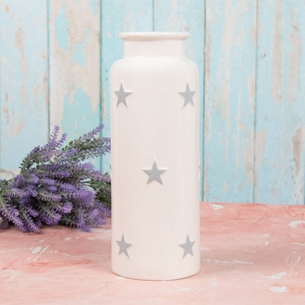 White and Grey Stars Vase (30cm)