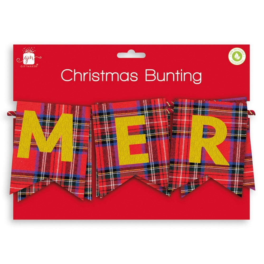 Fabric Merry Christmas Bunting