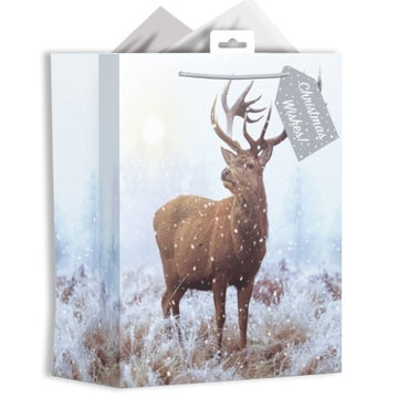 Large Christmas Stag Gift Bag