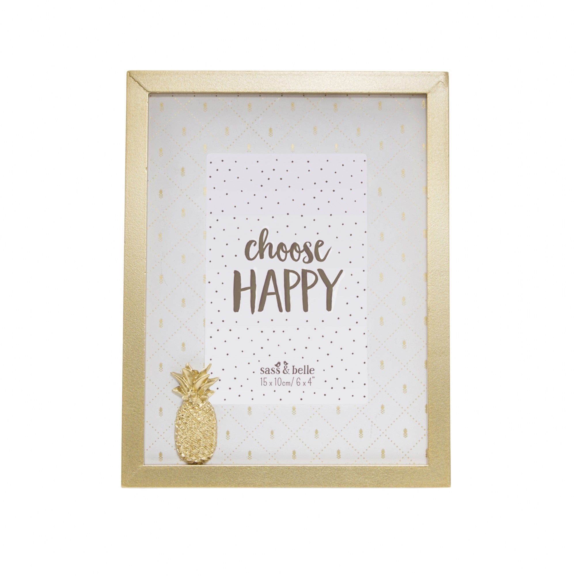 Touch of Gold Pineapple Photo Frame (6 x 4 inch)