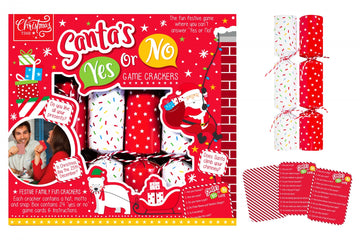 Santa Yes Or No Game Crackers (Pack of 6)