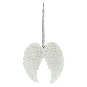 Double Glitter Angel Wing Hanging Decoration