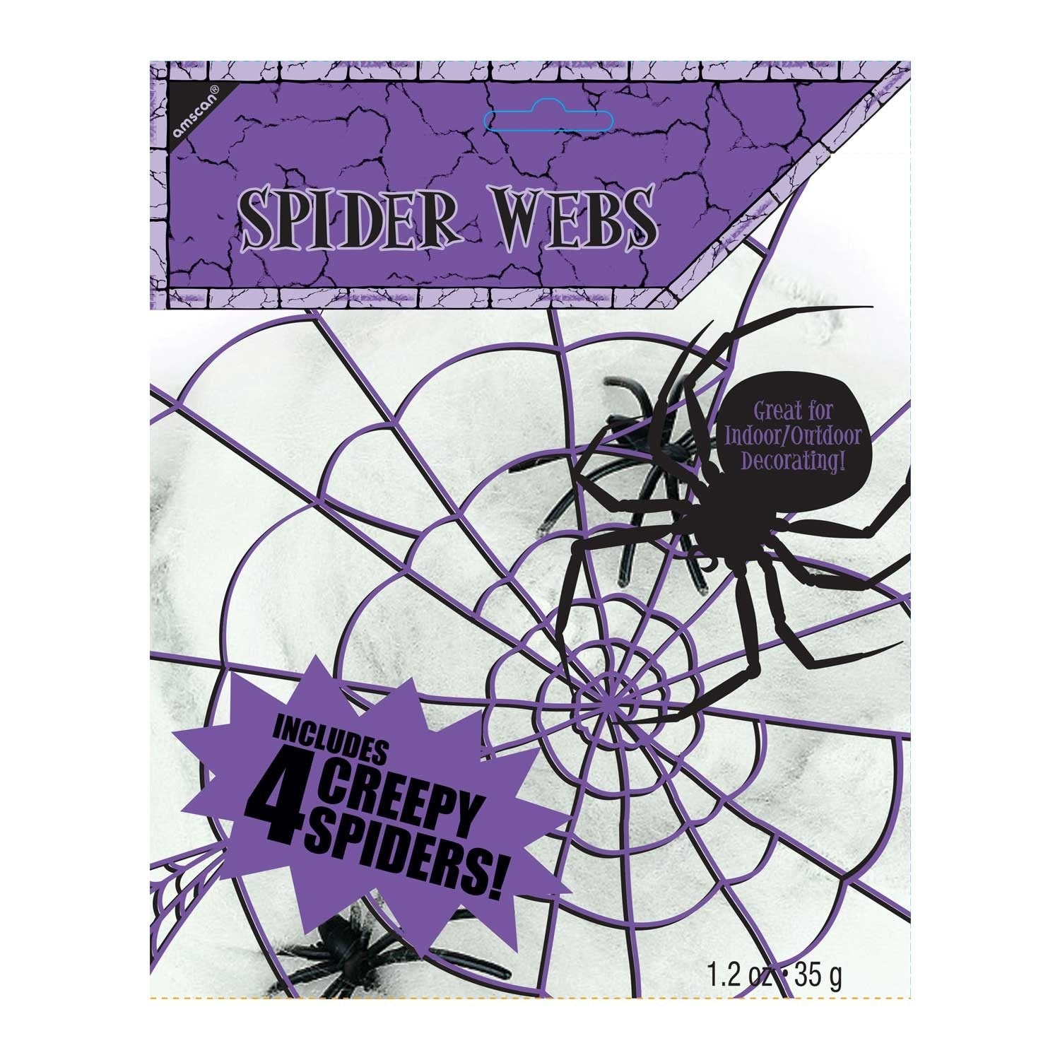 Small Spider Web (Includes 4 Spiders)