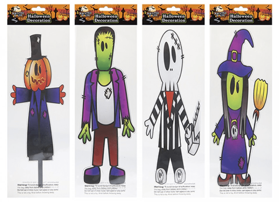 Halloween Gel Window Stickers (Assorted)