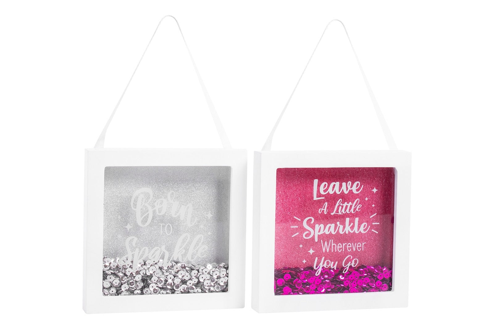 Quote & Glitter Box Frame (2 Assorted)