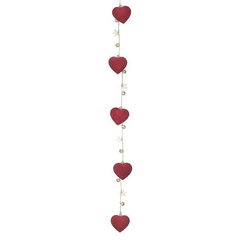 Red Metal Heart Garland