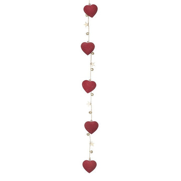 Red Metal Heart Garland