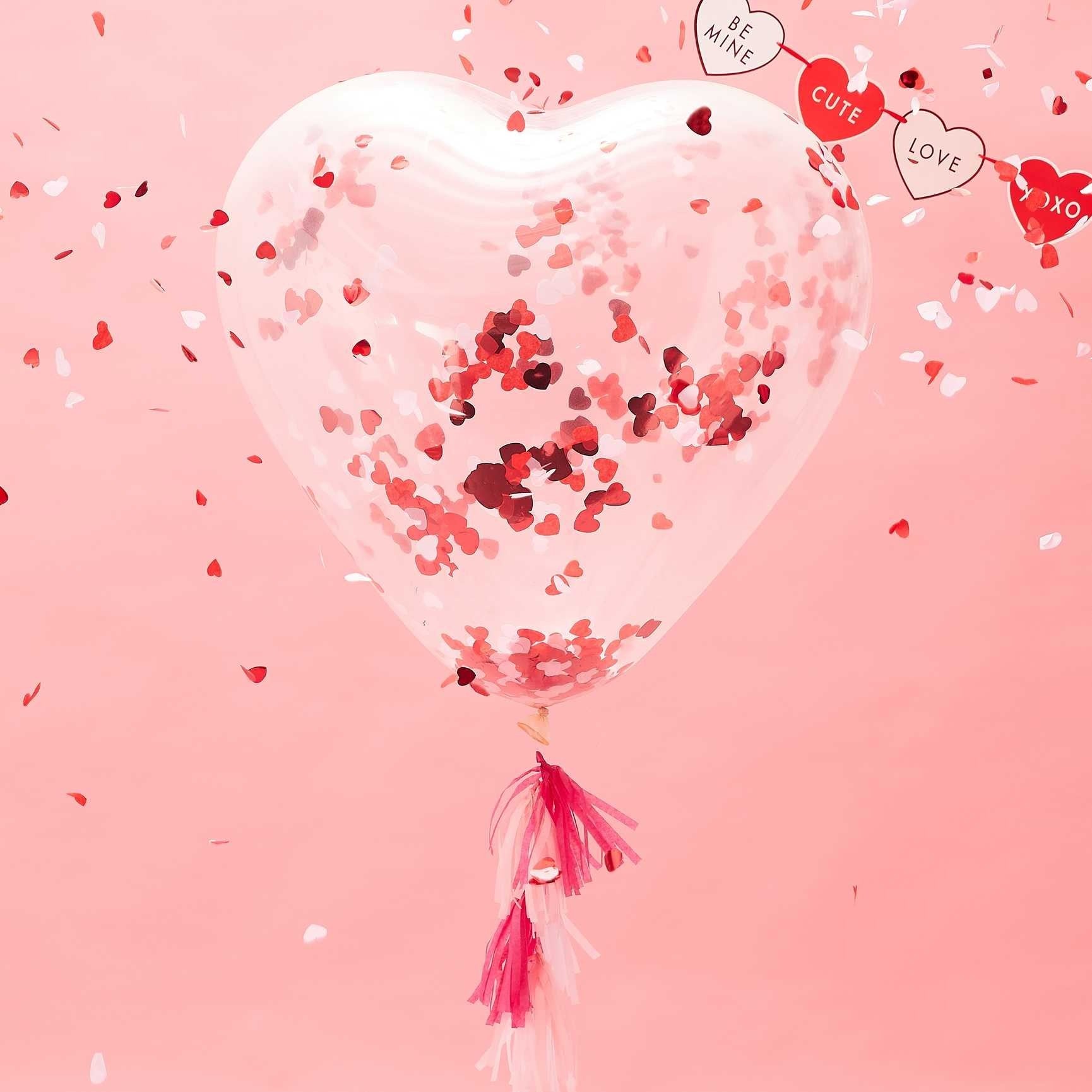 Heart Confetti Balloon Kit