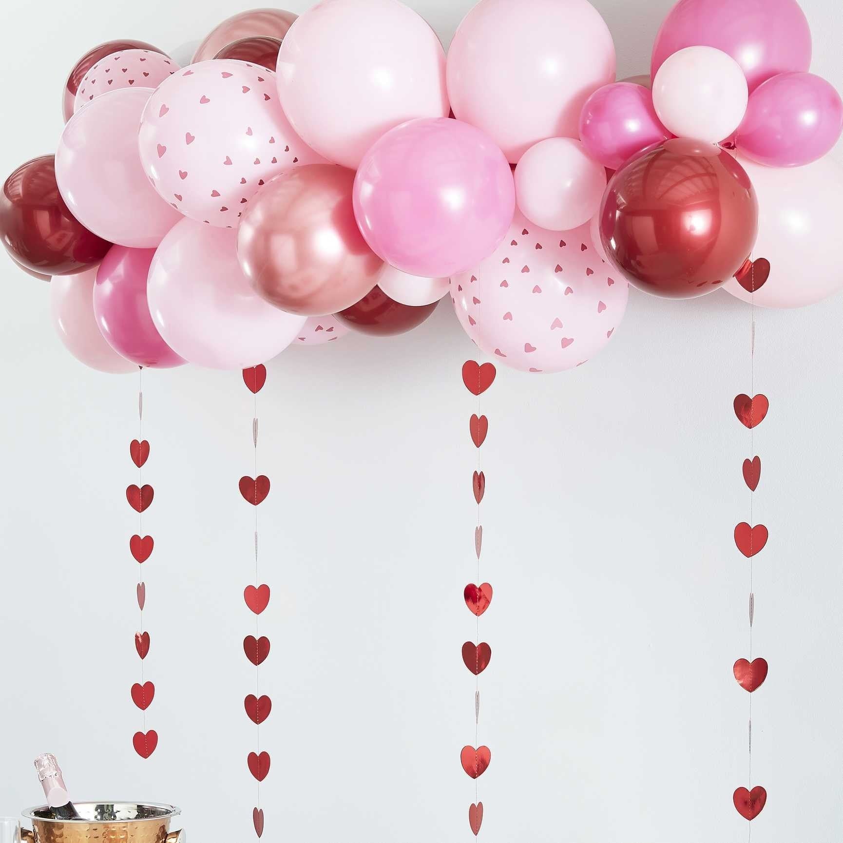 Red and Pink Balloon Garland