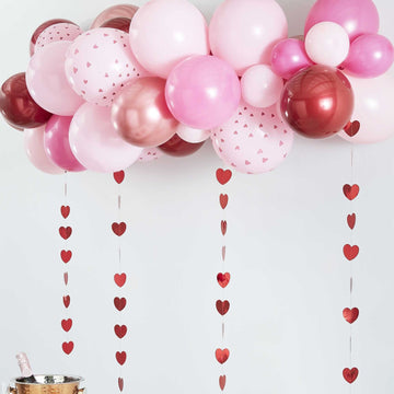 Red and Pink Balloon Garland