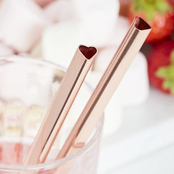 Hearts Metal Straws (Pack of 5)