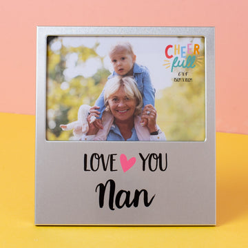 Cheerfull Nan Aluminium Photo Frame (6 x 4)