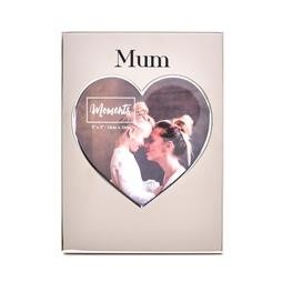 Mum Moments Silver Heart Frame (5 x 5)