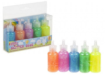 Pastel Glitter Glue Pots (Set of 5)