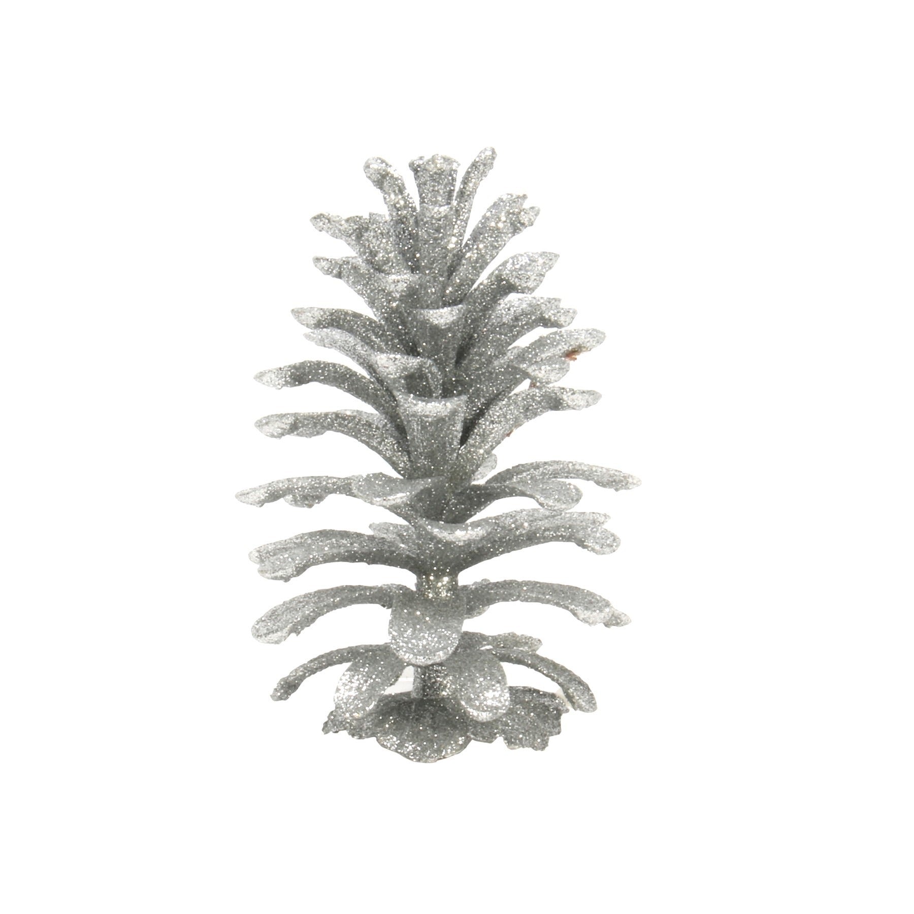 Silver Hanging Pine Cone Decoration (H12cm)