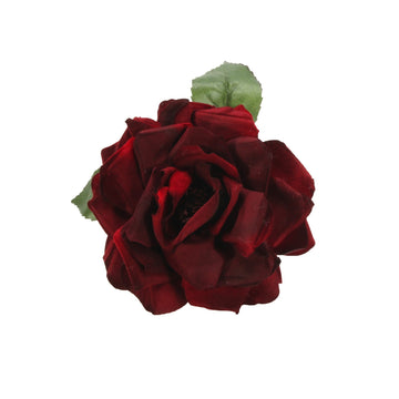 Burgundy Rose Plush with Clip (Dia18cm)