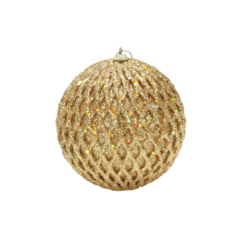 Gold Glitter and Sequin Bauble (Dia12cm)