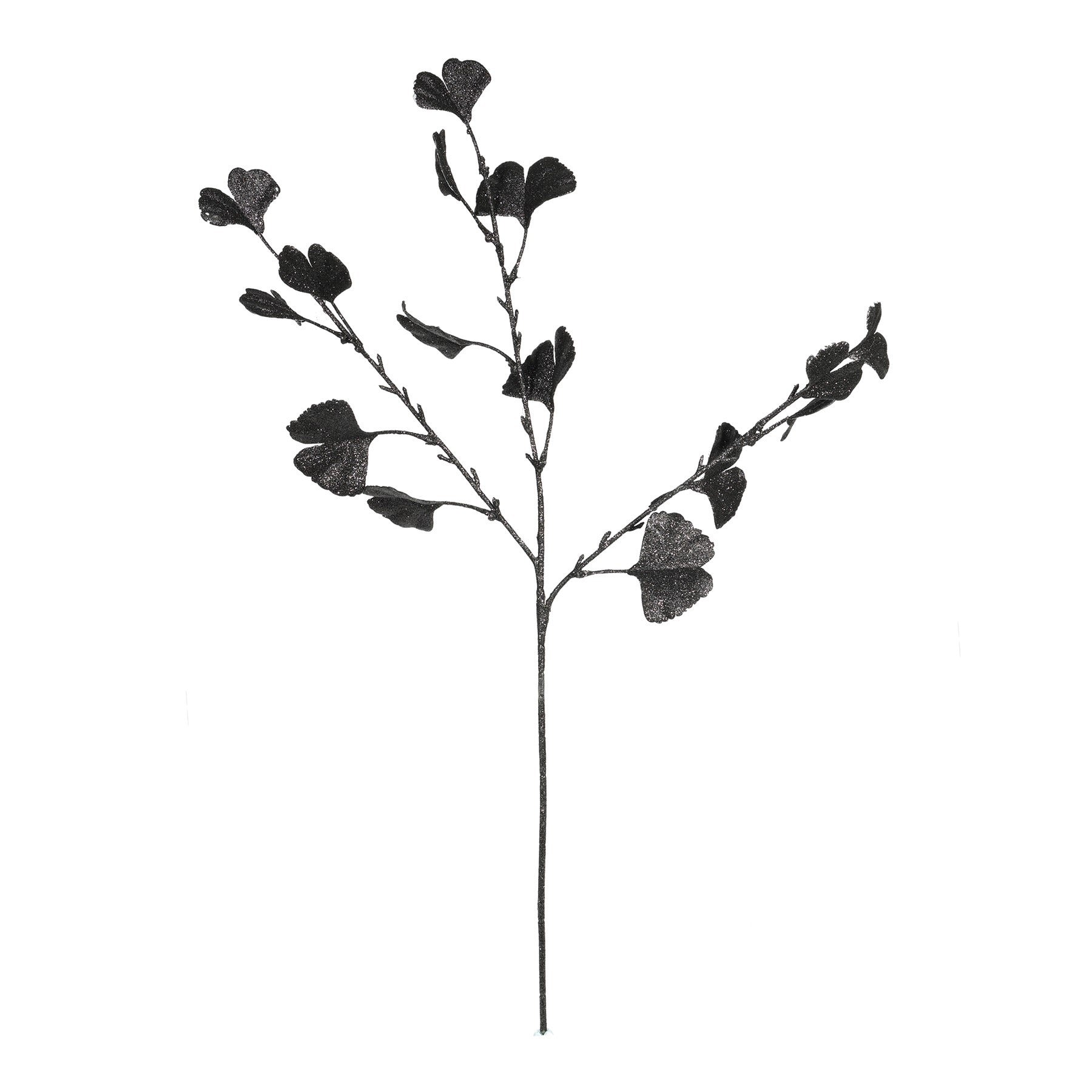 Black Ginkgo Glitter Stem (H70cm)