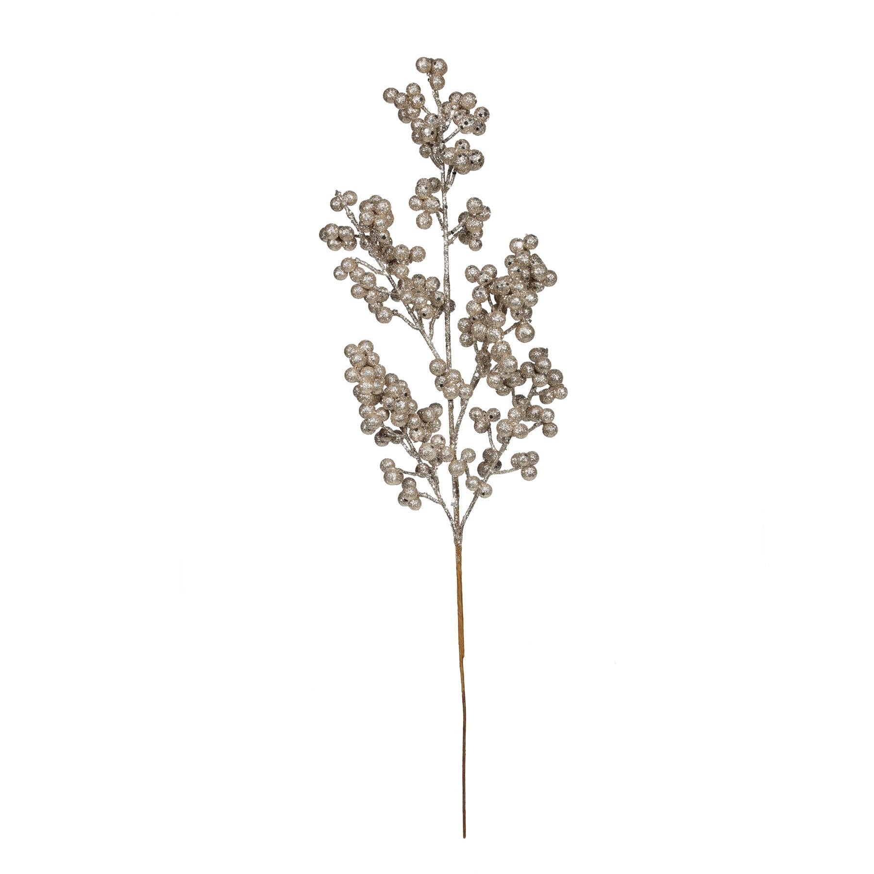 Champagne Glitter Berry Stem (H47cm)