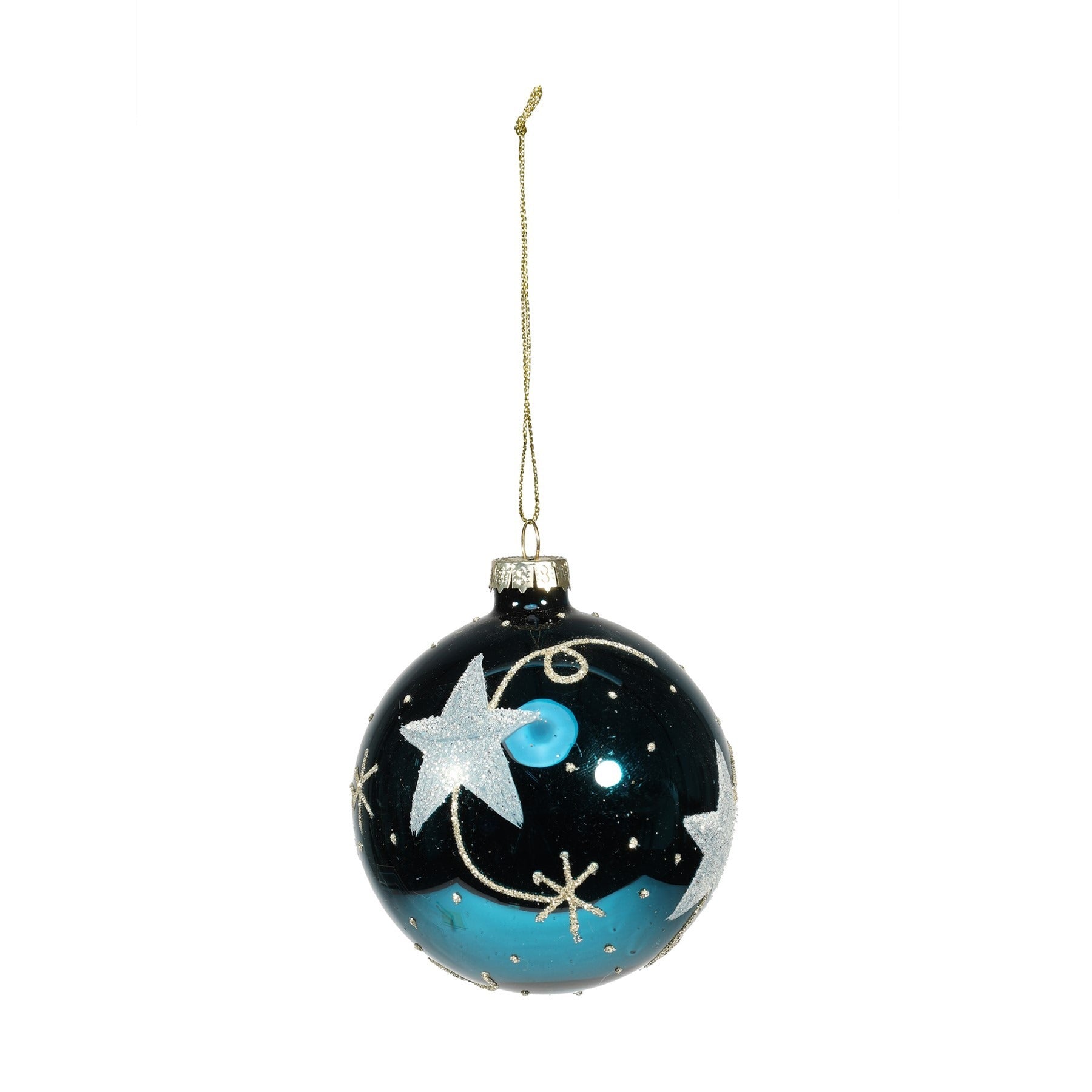 Midnight Blue Glass Star Bauble (Dia8cm)