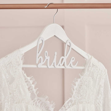 White Wooden Bride Hanger