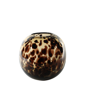 Arabella Mottled Brown Bubble Vase  (H19.5x20cm)