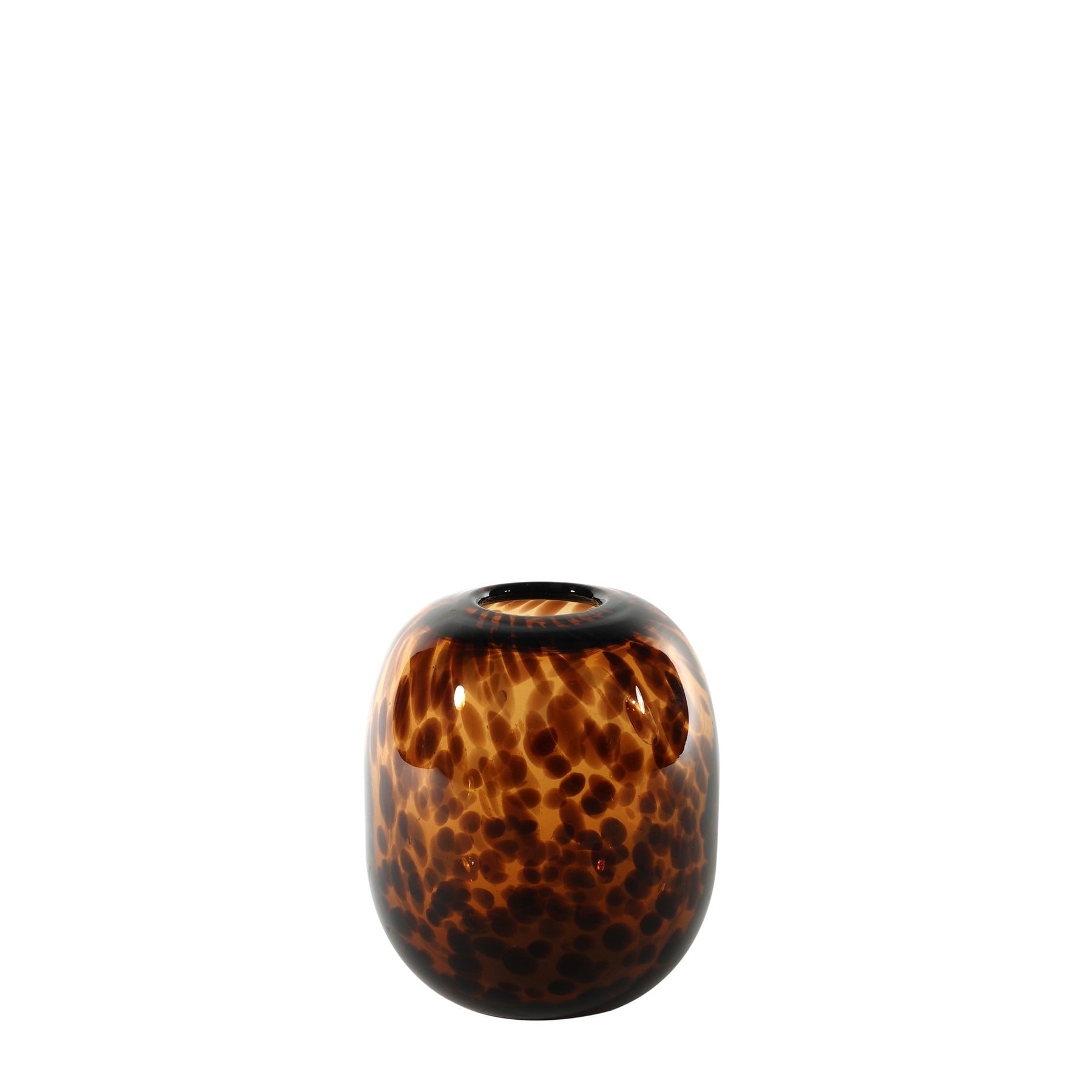 Arabella Mottled Brown Ovoid Vase (H14x12cm)