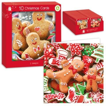 Ginger Bread Christmas Cards (Pack of 10)