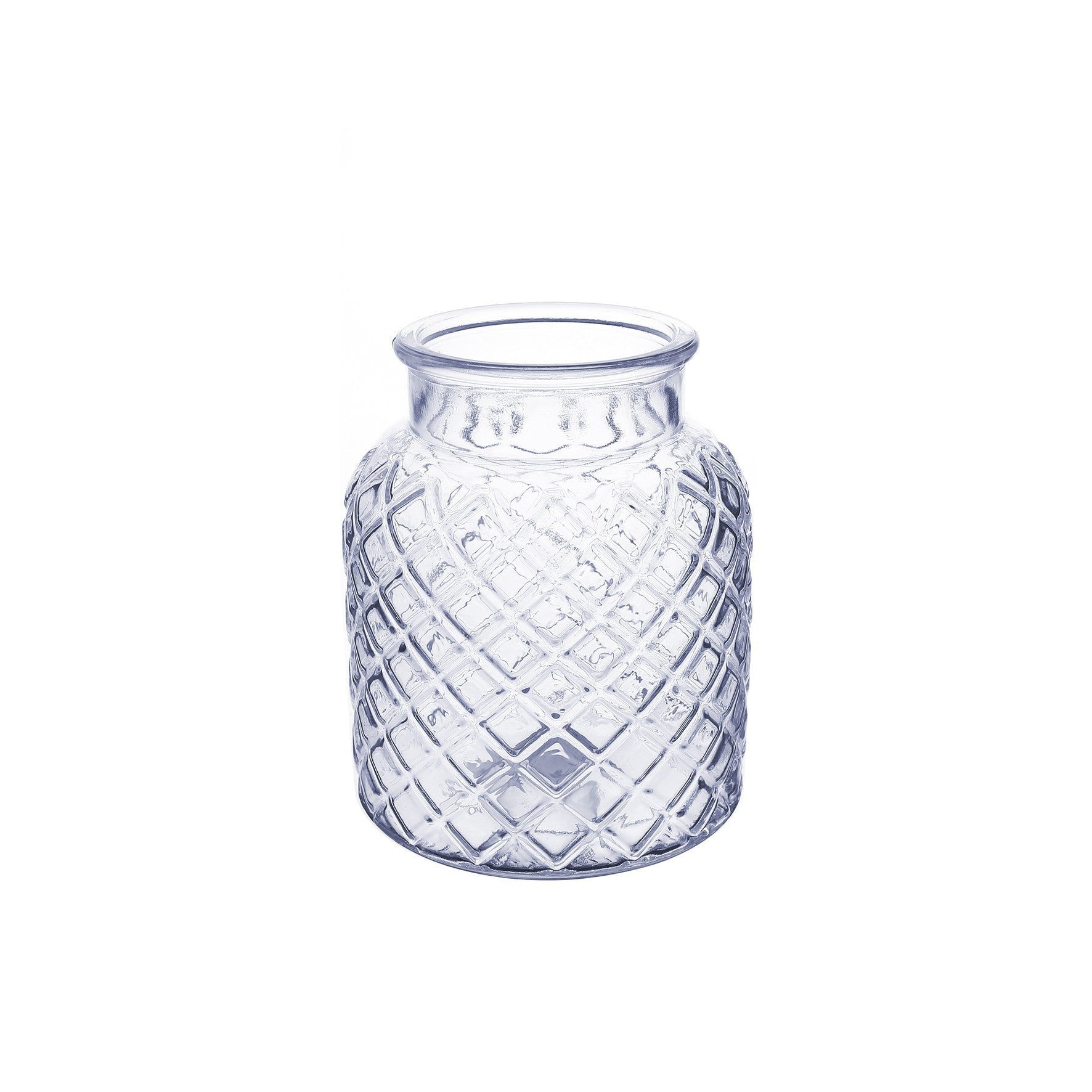 Clear Glass Haversham Vase (16cm x 13.5cm)