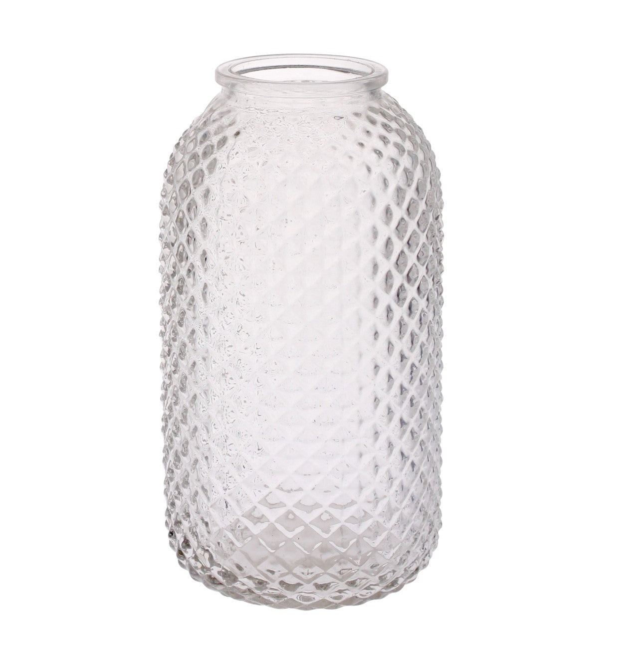 Clear Glass Stadio Vase (19.5cm x 10.5cm)