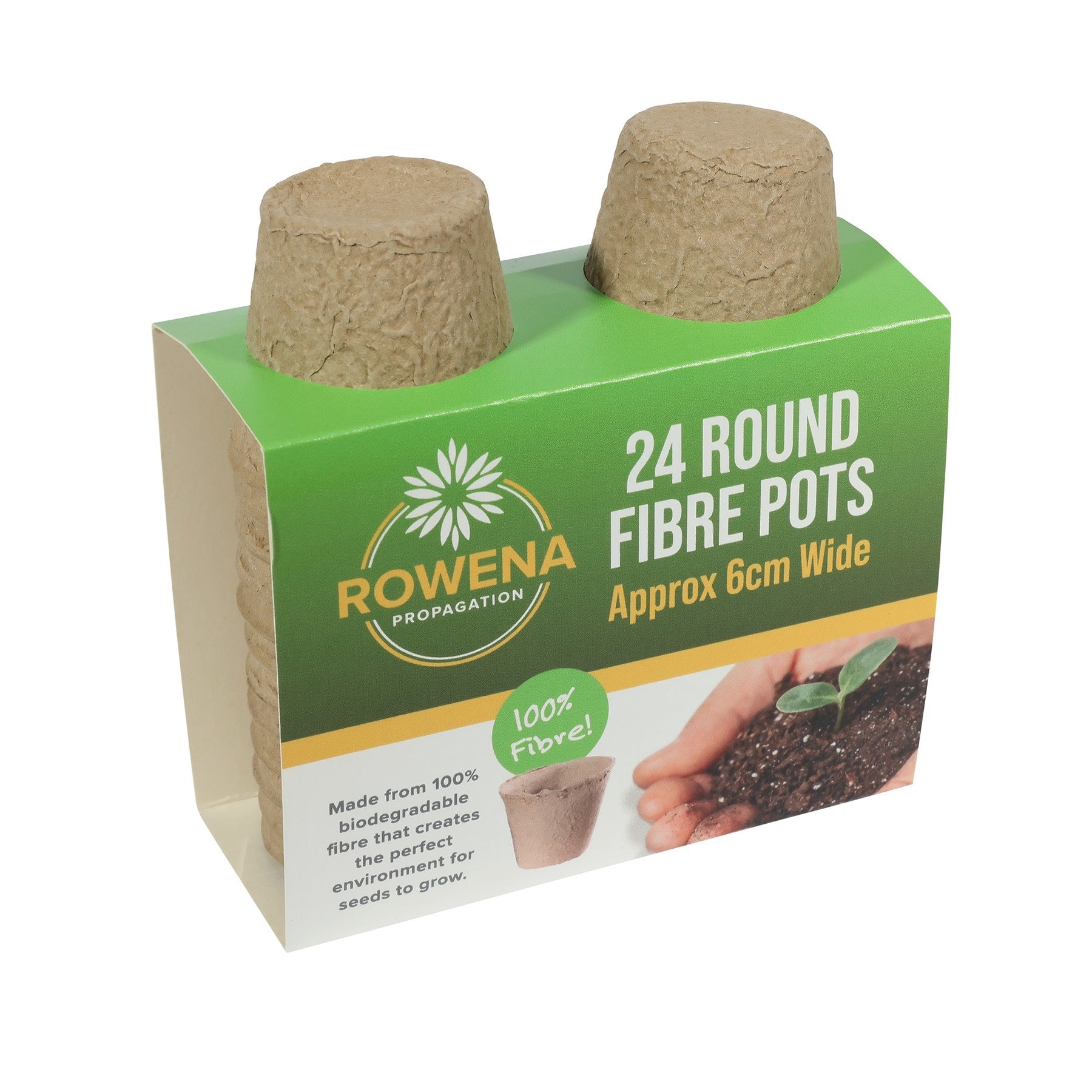 Round Fibre Pots 6cm (Pack of 24)