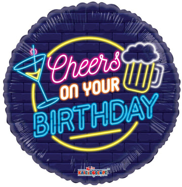 ECO 18 inch Cheers Birthday Balloon