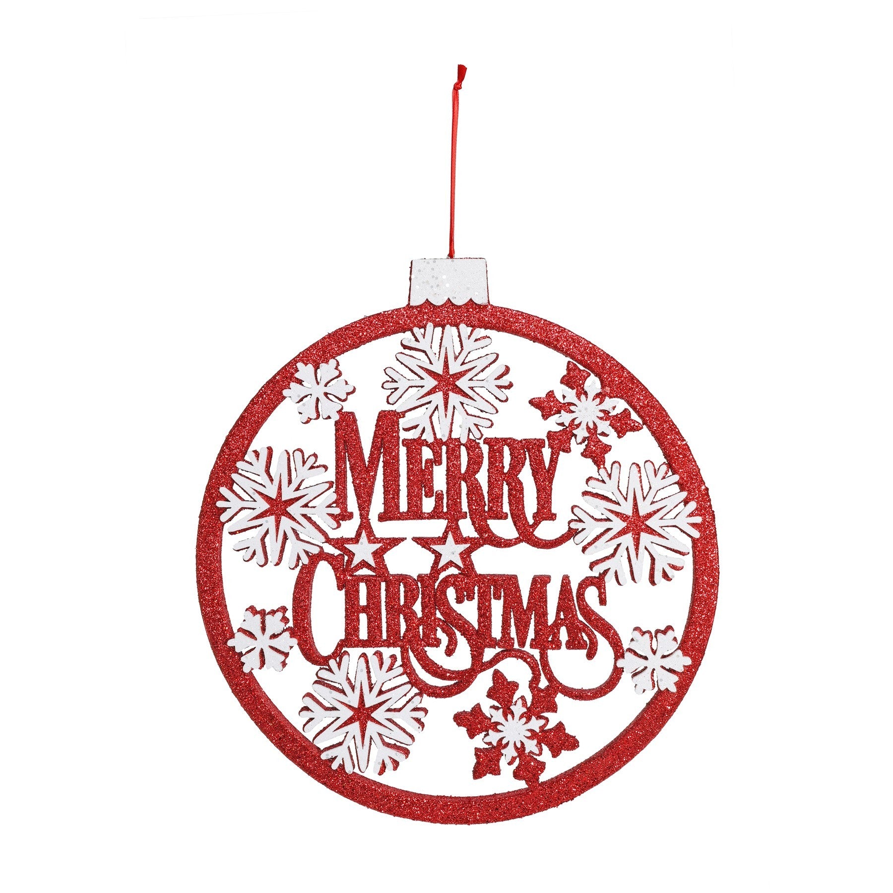 Merry Christmas Red Hanging Decoration