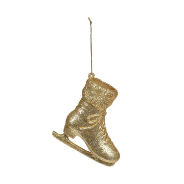 Gold Ice Skate Hanging Decoration (H11cm)