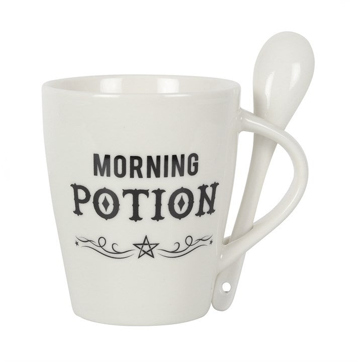 Morning Potion Ceramic Mug and Spoon Set