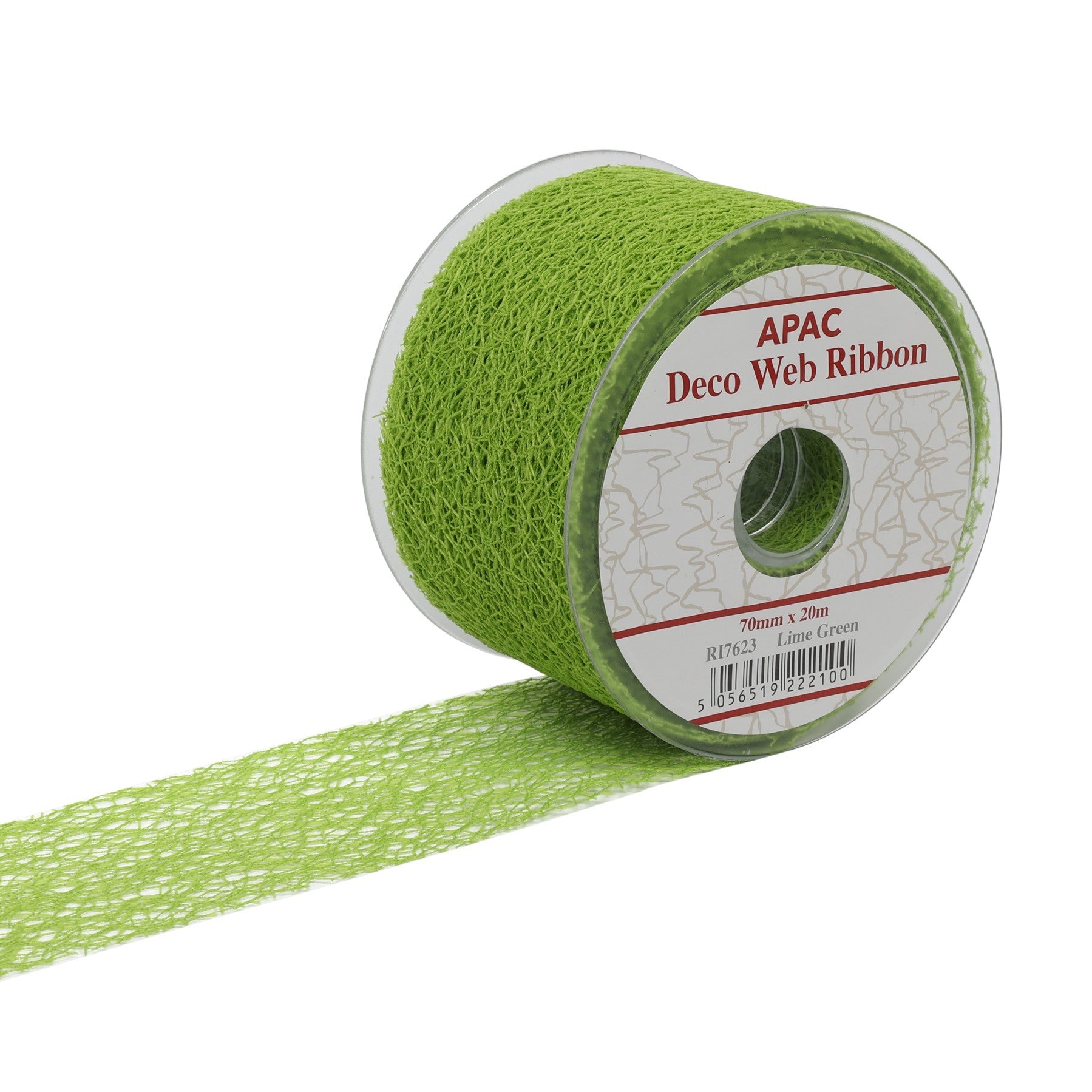 Lime Green Deco Web Ribbon (70mm x 20m)