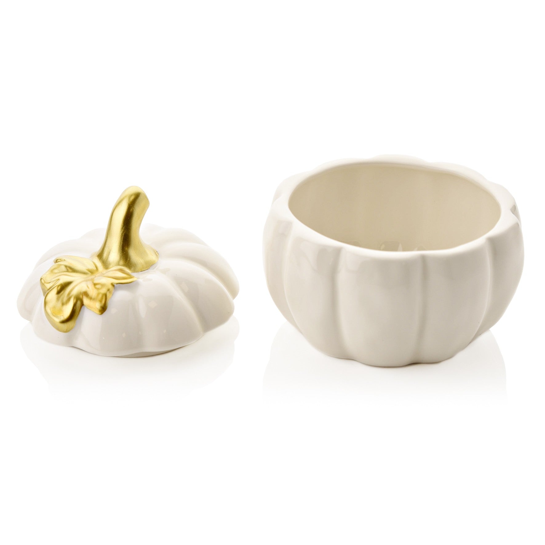 Cream and Gold Pumpkin Keepsake Box