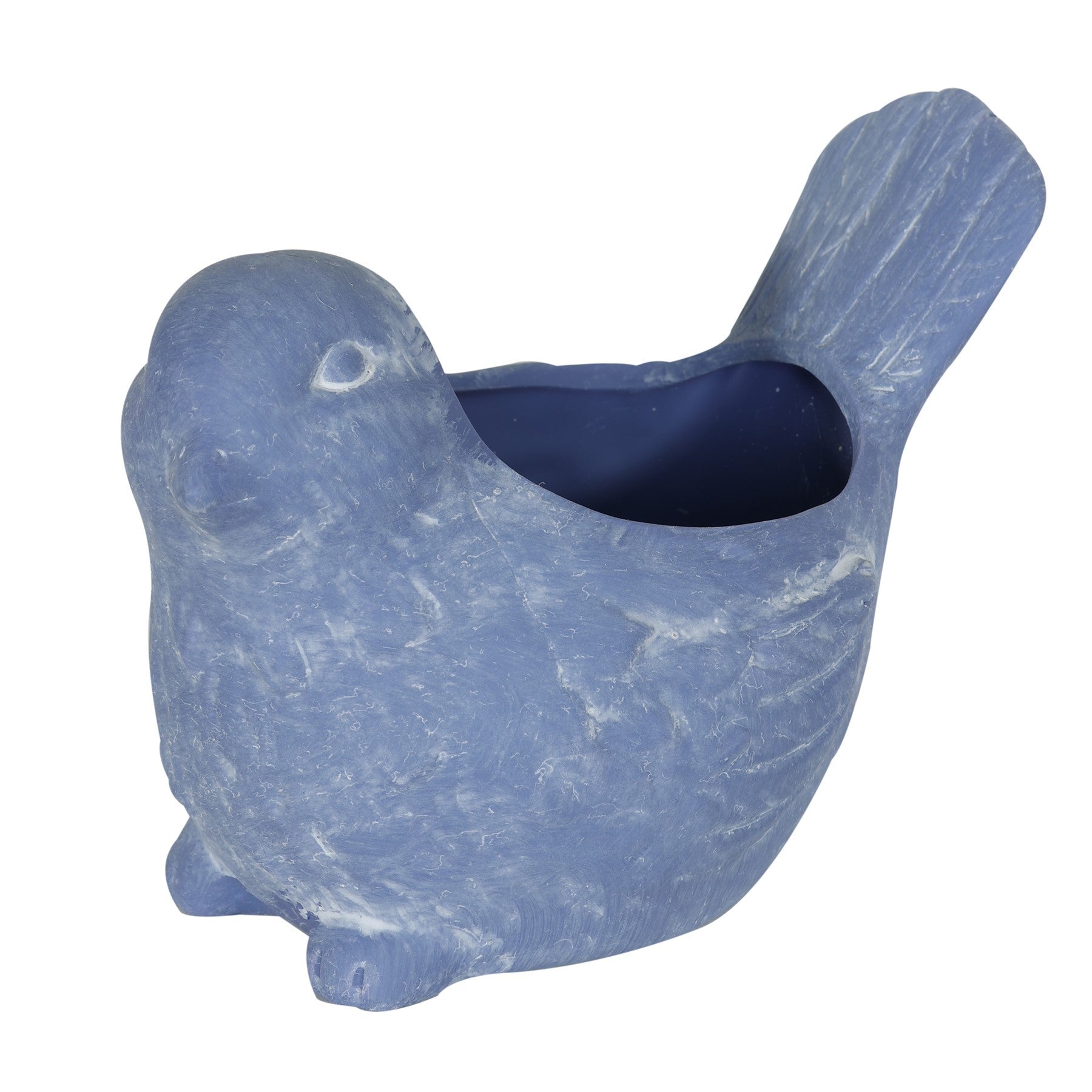 Purple Ceramic Bird Planter