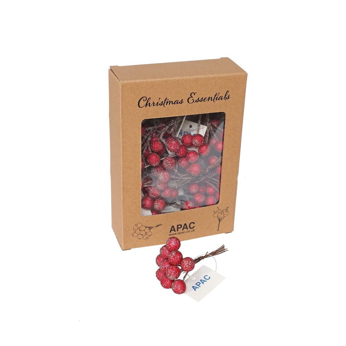 Frosted Berry Bunch (Red, H10cm)