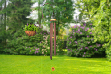 Wood and Aluminium Wind Chime with Bronze Finish (145cm)