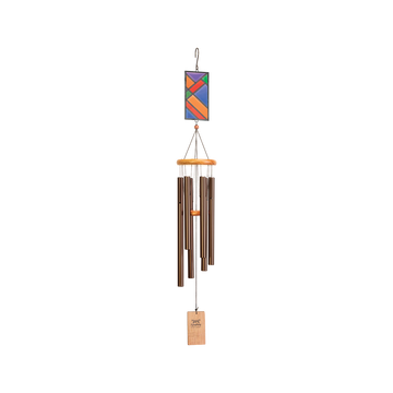 Bronze Wind Chime with Stained Glass (86cm)