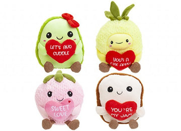 Food Plush with Love Heart Message (25cm)