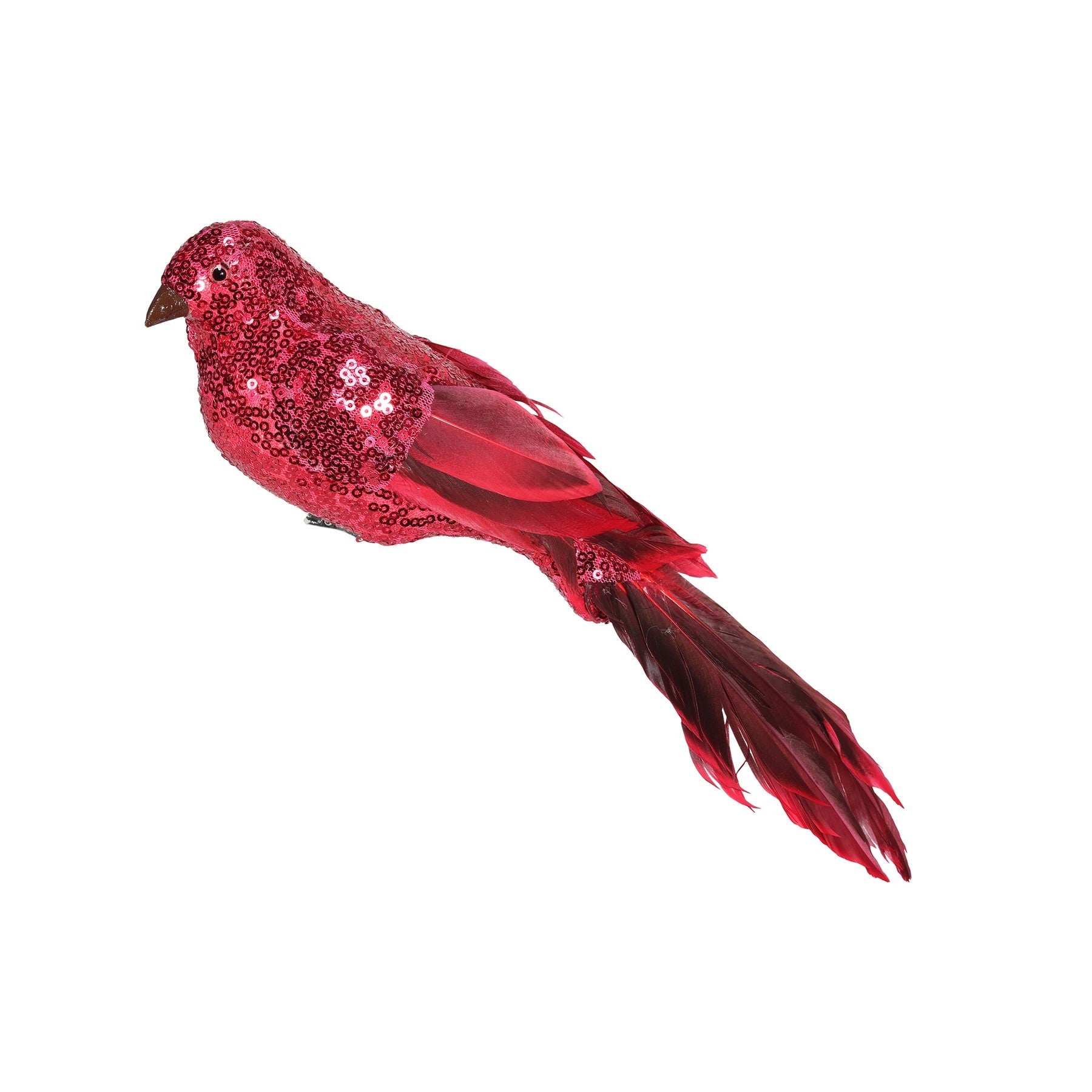 Red Sequin Peacock (30cm)