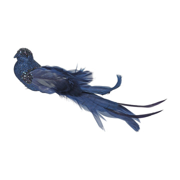 Navy Glitter Bird (23cm)