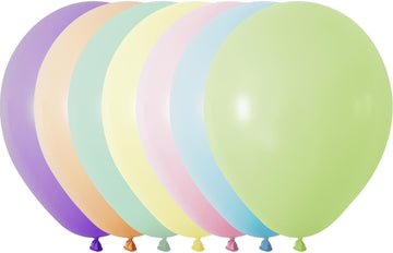 Assorted Latex Balloons Macaron Colours - 12 inch (Pk 100)