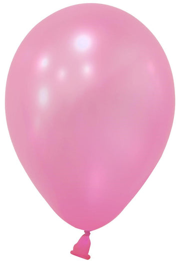 Pink Metallic Round Latex Shape Balloon - 5 inch (Pk 100)